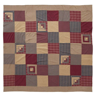 Millsboro Shower Curtain with Vintage Patchwork 72